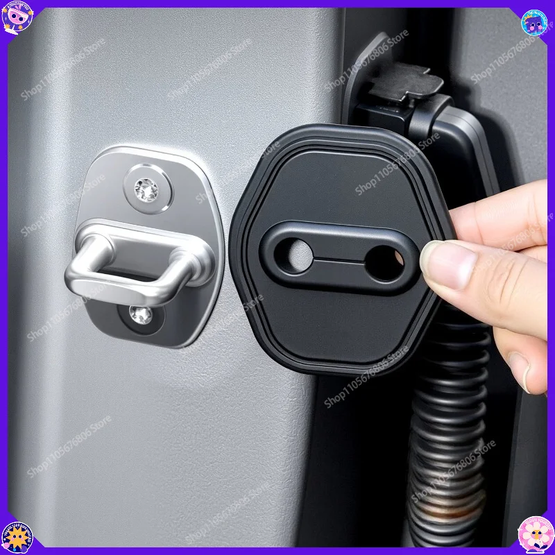Car Door Latch Silicone Protector Cover For BYD Ti7 Leopard 7 Shock Absorbing Door Lock Buffer Interior Accessories