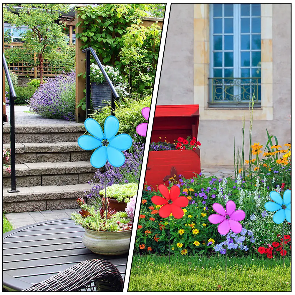 

4Pcs Bright Cloth Windmill Pinwheels Garden Lawn Yard Decor Kids Outdoor Colorful Wind Spinners Party Favors Kids Windmill