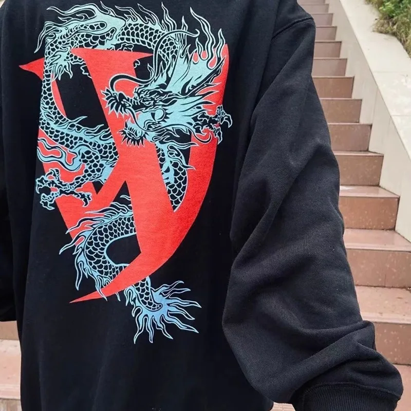 初秋の新作、ゆったりとしたカジュアルで万能なスタイル、男女兼用、トレンドのストリート系で快適な服