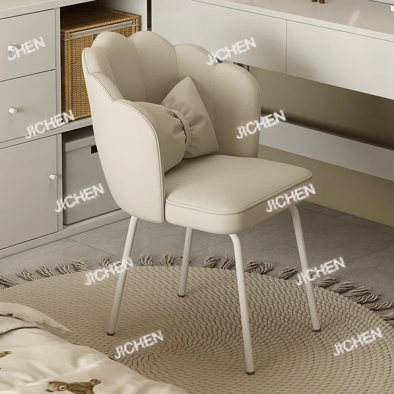

Туалетный стул премиум-класса, табурет для макияжа для спальни, легкий роскошный настольный стул, маленький маникюрный стул интернет-знаменитостей в кремовом стиле
