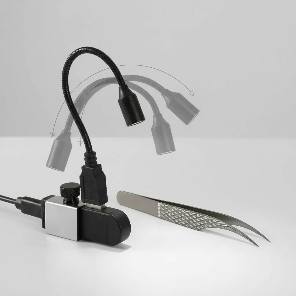 Tweezers UV Light for Eyelash Extension 395nm Portable UV Eyelash Gel Curing Light, Eyelash Tweezers Clip UV Light