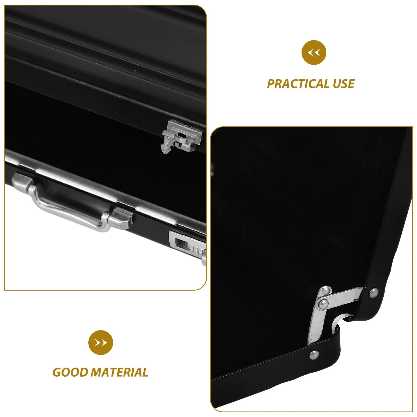 Portable Aluminum Alloy Name Cards Organizer Business Card Box Compact Id Card Storage Case Suitcase Shape Handle