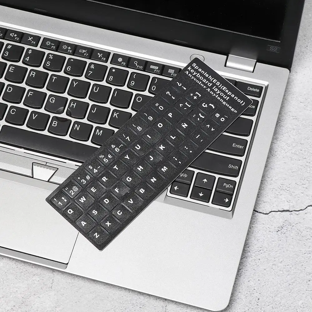 Non-slip English Deutsch Alphabet Layout Spanish Keyboard Stickers Russian Letter