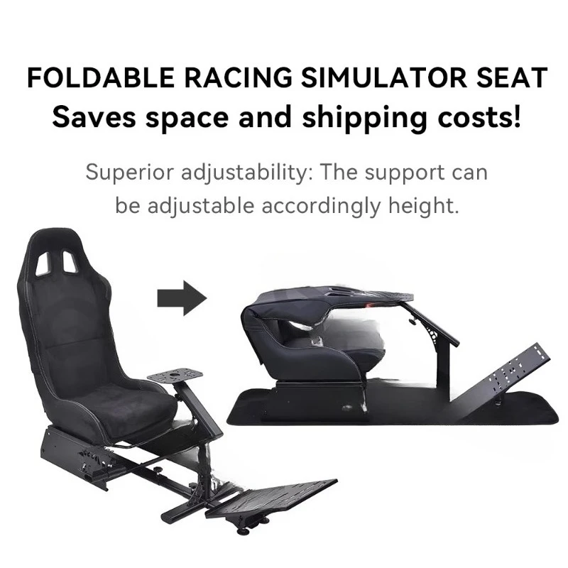 GY024 ODM frame Sim racing emulator foldable seat for Logitech G25, G27, G29, G920, computer
