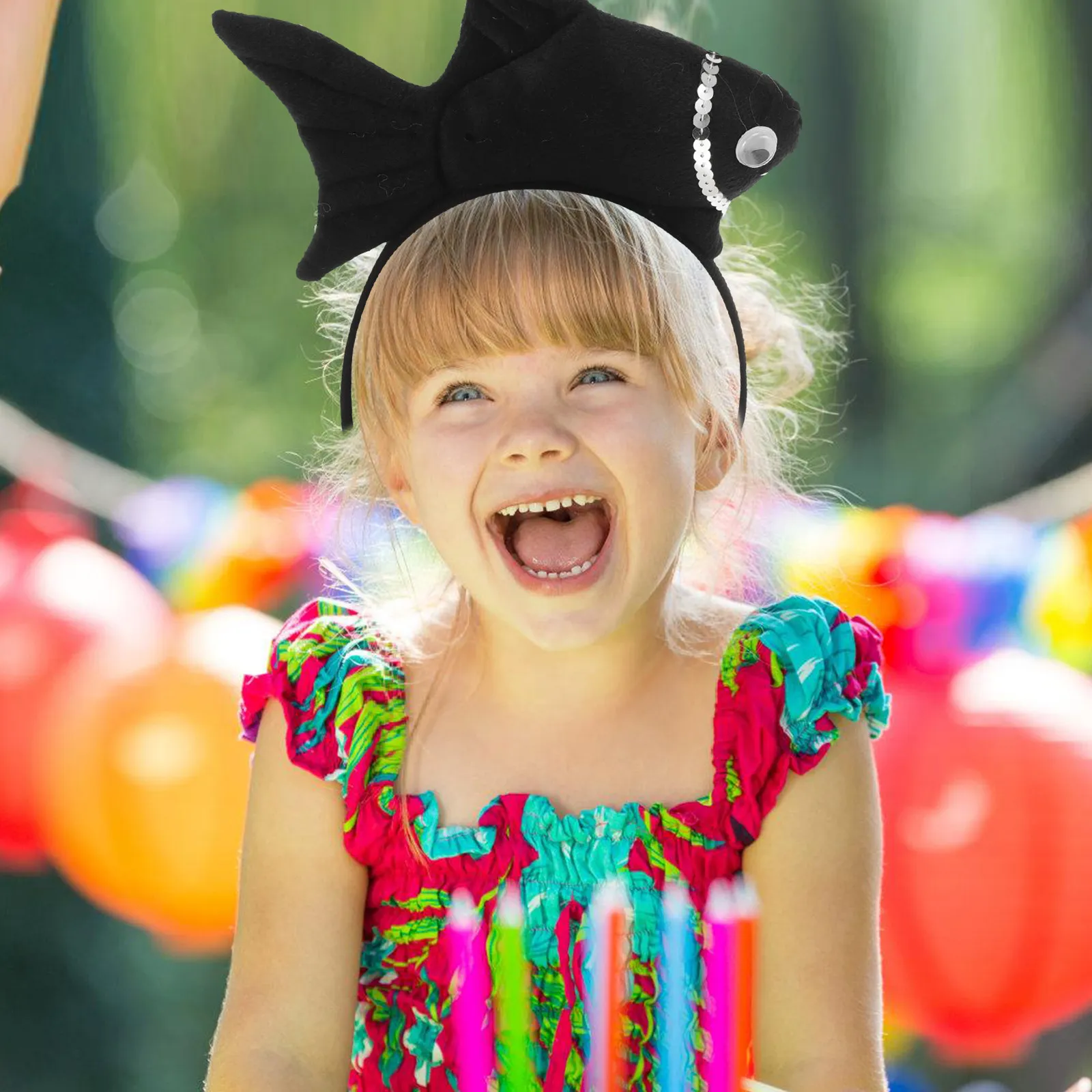 Kids Fish Headband Ocean Themed 3D Fish Shape Festive Party Accessory Comfortable Secure Fit Stage Performance Dress Up Cartoon