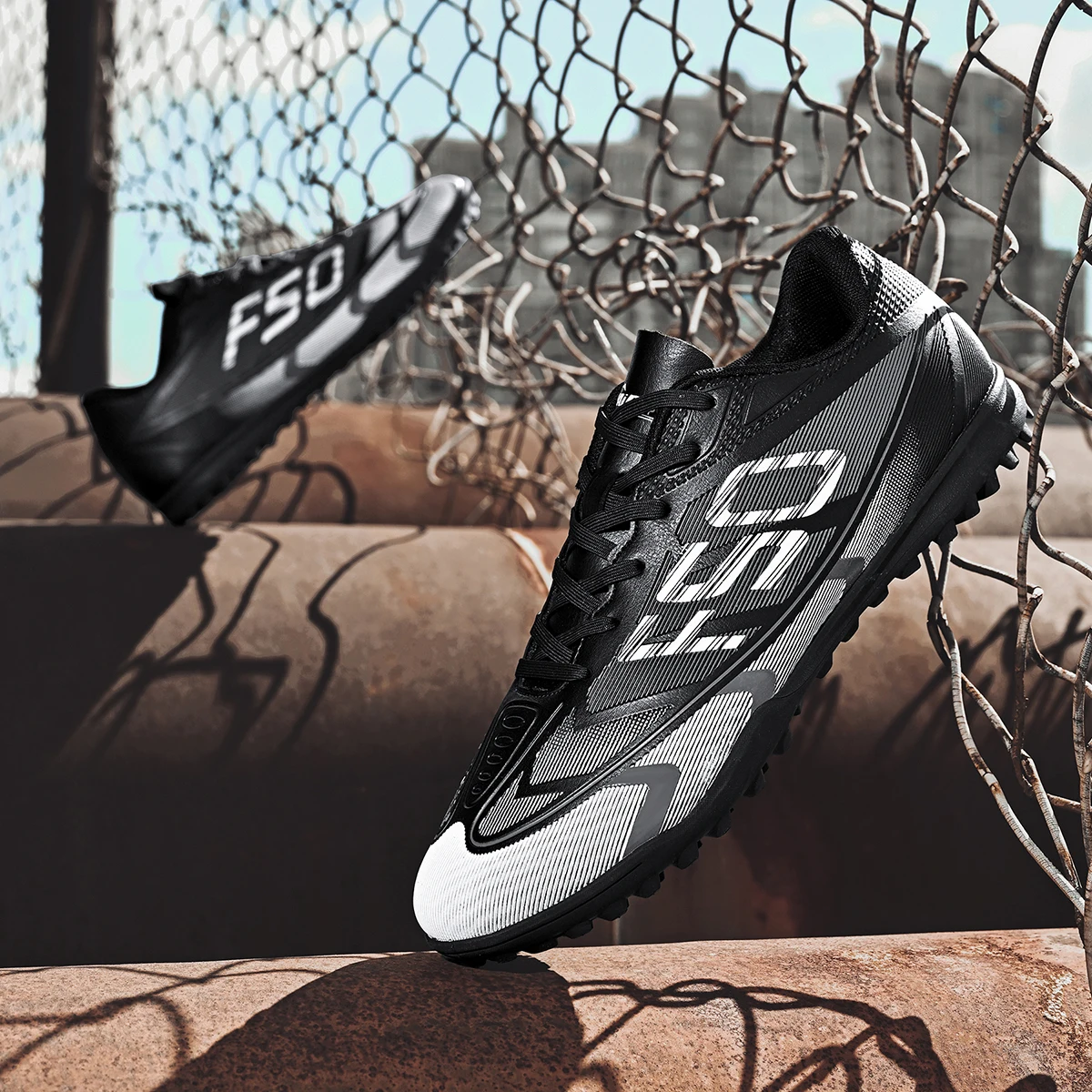 

Дышащие футбольные кроссовки TF для мужчин, женщин и детей, из ПУ и ткани, с нескользящей износостойкой резиновой подошвой, для тренировок