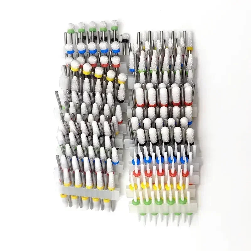 10 لقم ثقب سيراميك، قواطع طحن، ملحقات آلة طحن طلاء الأظافر الدوارة، ملحقات أداة إزالة الفائض #2