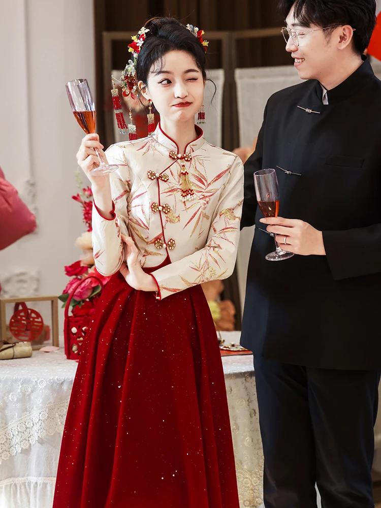 

Новое свадебное платье 2025 года для женщин: винтажное, с цветочной вышивкой, длиной в пол, А-силуэт, для помолвки и свадьбы