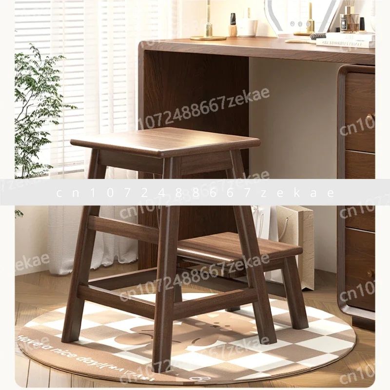 

Chair Multi-functional Indoor Flower Rack Step Stool FurnitureSolid Wood Folding Ladder Stool Household Dual-use Bar Stair C