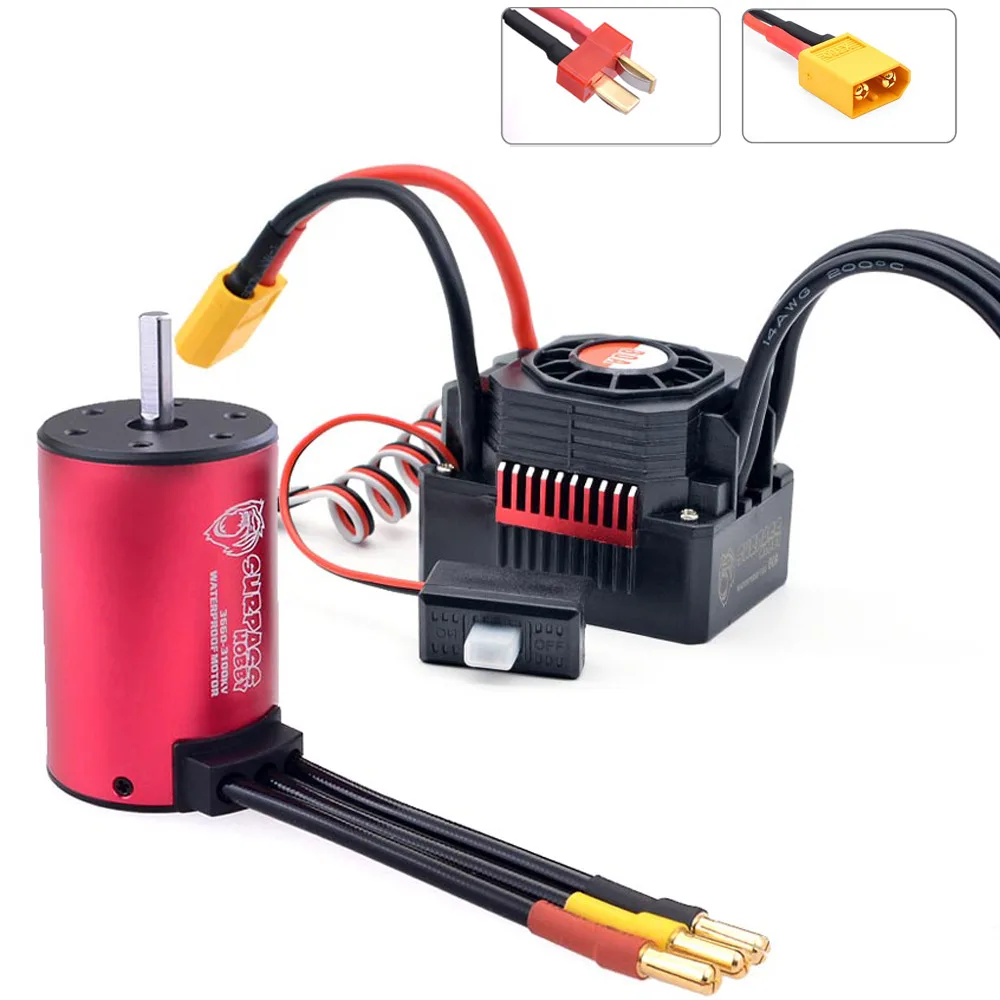 SURPASS HOBBY KK Brushless Combo 3660 Motor w/ 60A/80A/120A ESC 5.0mm Shaft For 1/10 1/12 1/14 1/16 Rc Car Traxxas Wltoys HSP