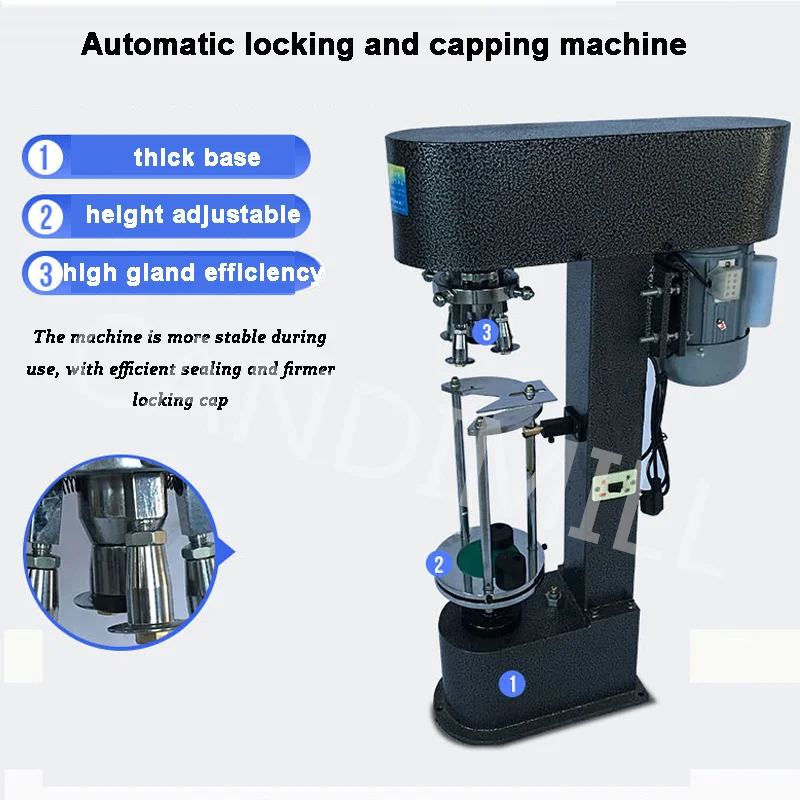 Automatic Capping Equipment Mineral Water Beverage Plastic Glass Bottle Aluminum Cap Screw Locking Machine