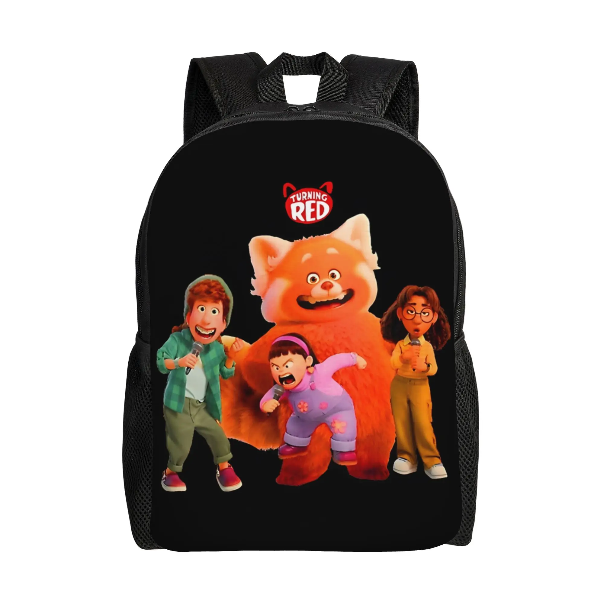 

Back to school season Zipper Closure Cute Family Laptop Bag Turning Red Couple Backpack