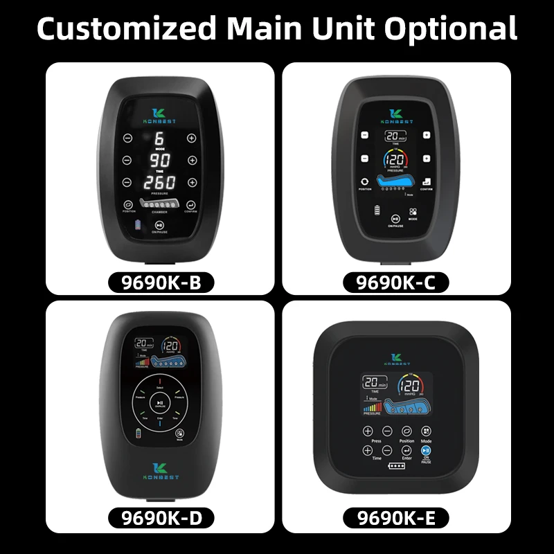 Leg Massager 6 Chambers With 5200mAh Air Pump Compression Pressure Therapy Recovery Boots Full Leg Massager System Machine