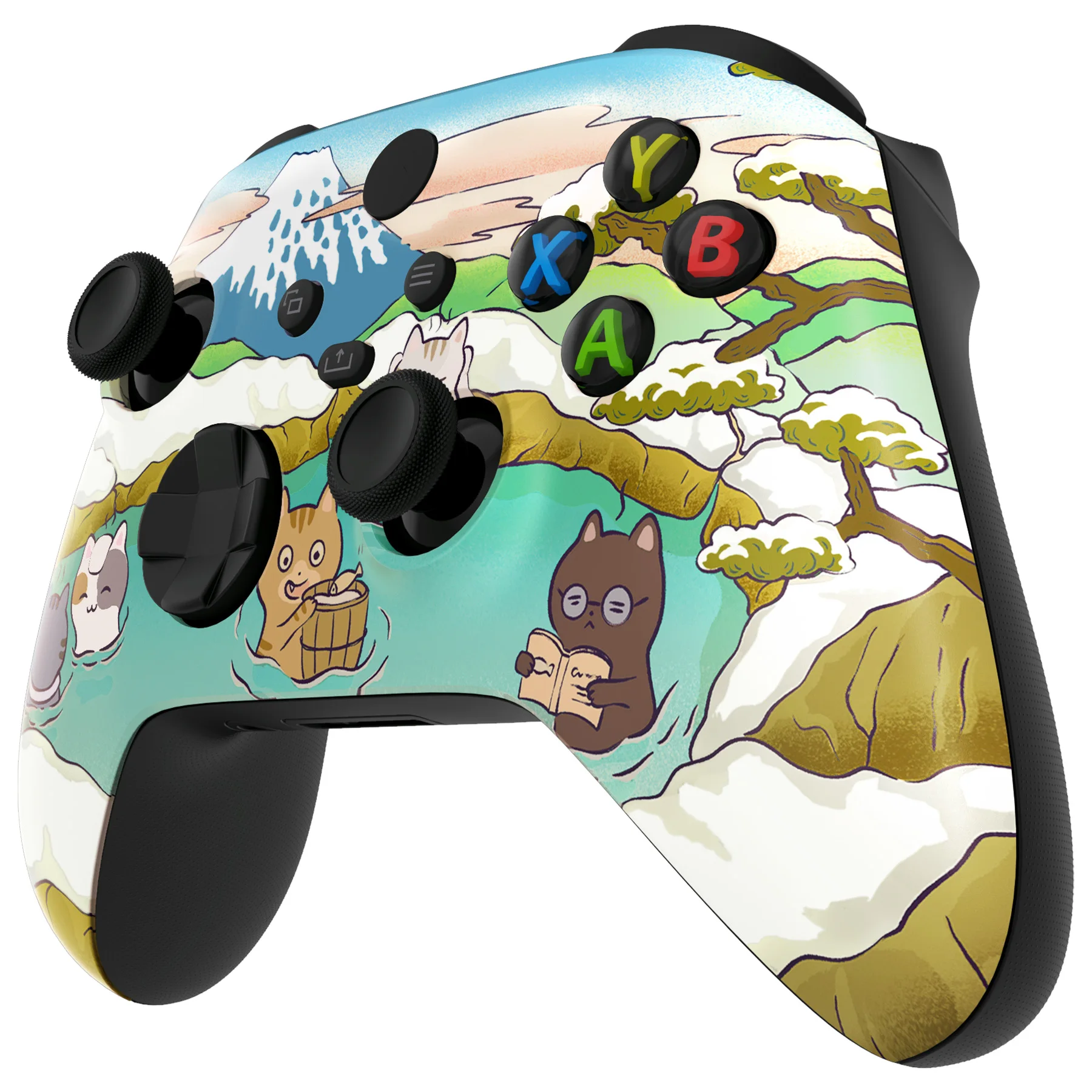 eXtremeRate Custom Pattern Part Faceplate, Soft Touch Grip Front Housing Shell Case for Xbox Series X/S (Xbox Core) Controller