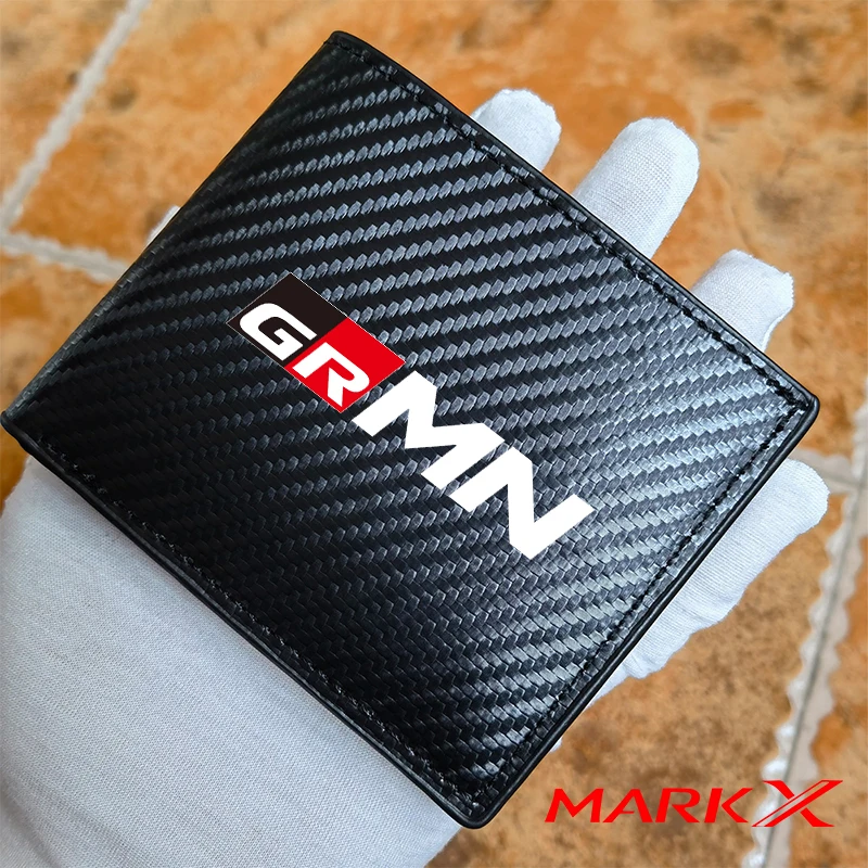 for Toyota MARKX MARK-X grmn premium 350s 300g facelift car carbon fiber leather wallet Card package car accessories