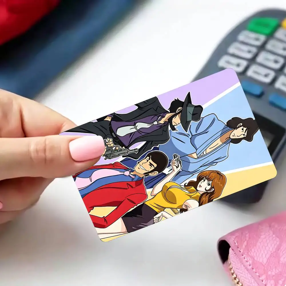 COOL L-Lupin the Third   4pcs 1Set Card Stickers Small Waterproof Chip 4PCS Card Sticker Anti-Scratch
