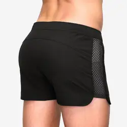 Elastic Waistband Men Shorts Quick Dry Mesh Drawstring Beach Shorts for Men Elastic Waist Surfing Fitness Sport Shorts Solid