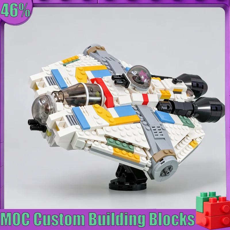 957PCS MOC Sci Fi Ghost Phantom Spacecraft Model Custom Puzzle Technical DIY Assembly Educational Toy Collection Popular Gifts