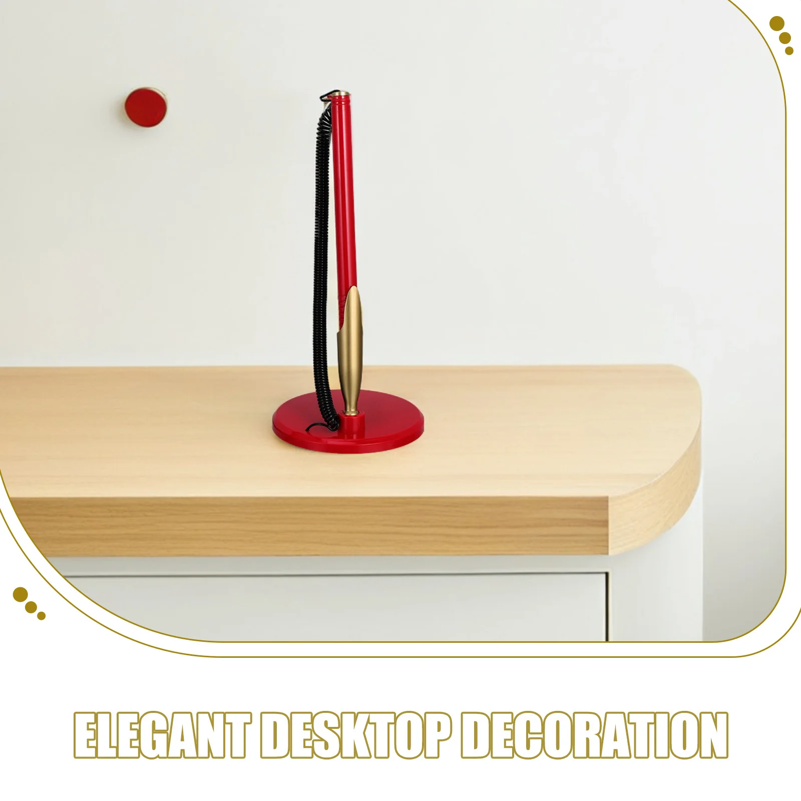 مجموعة أقلام مكتبية أنيقة مكونة من 4 قطع باللونين الأسود والأحمر لحفلات الزفاف وكتاب الضيوف والاجتماعات التجارية واللوازم المكتبية المنزلية وأقلام المكتب