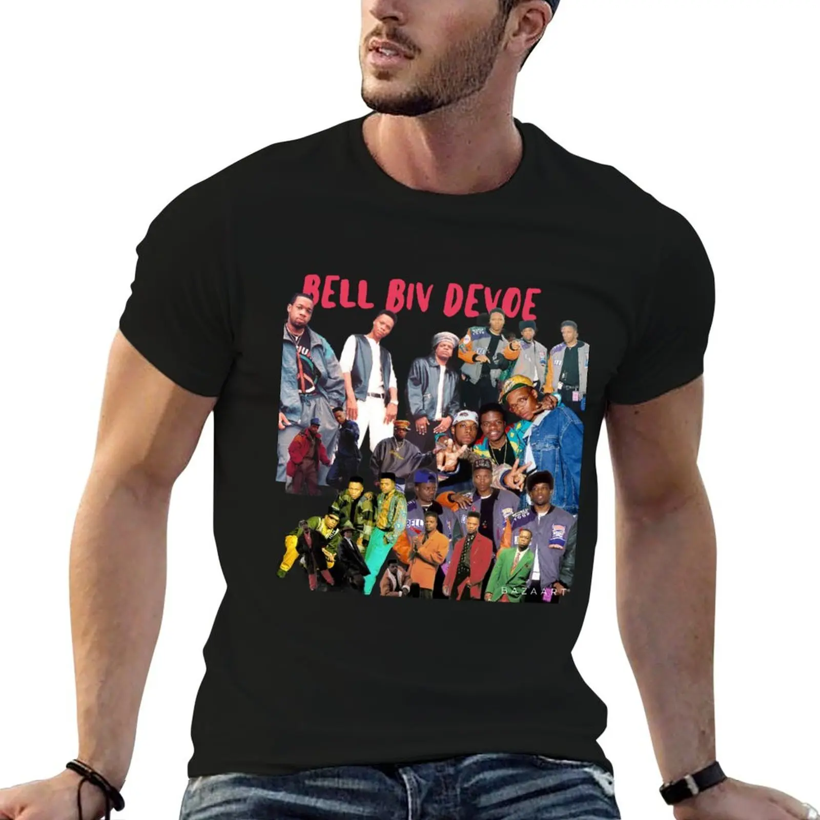 Camiseta Bell Biv Devoe para hombre, camiseta personalizada de algodón negro, camiseta lisa para hombre, paquete de camisetas