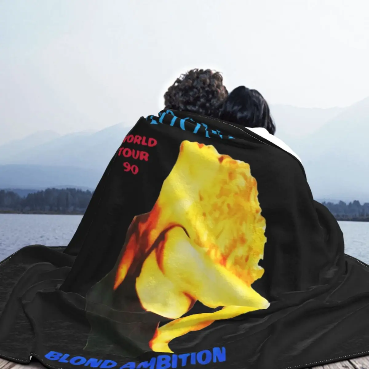 빈티지 마돈나 블론드 야망 투어 90S 대형 남성, 유니섹스 성인 Xl Ab34 던지기 담요