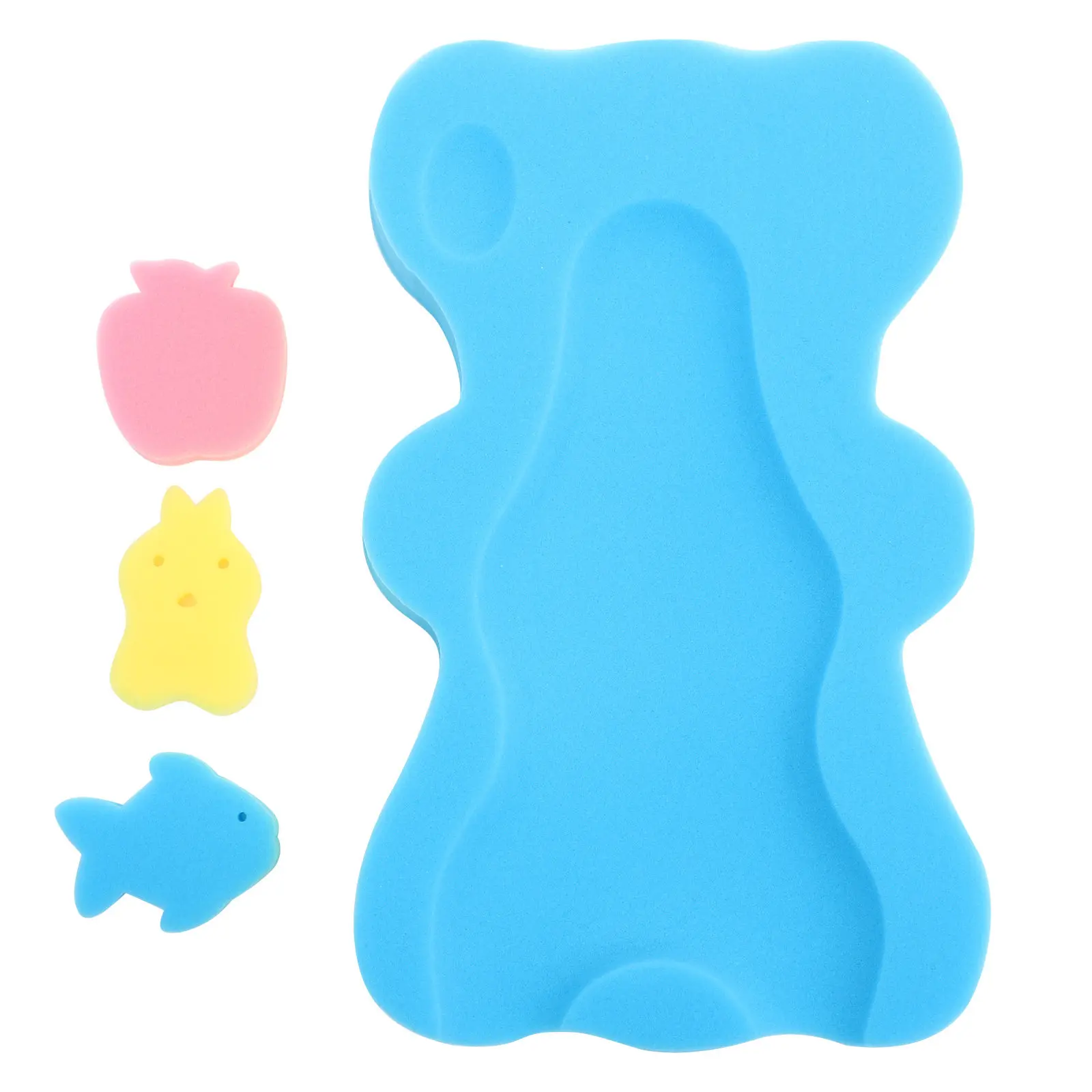 

Infant Bath Cushion Baby Bath Sponge Mat Soft Breathable Elastic Sponge Bathing Mat Aid for Sink Tub Baby Shower Gift Skid Proof