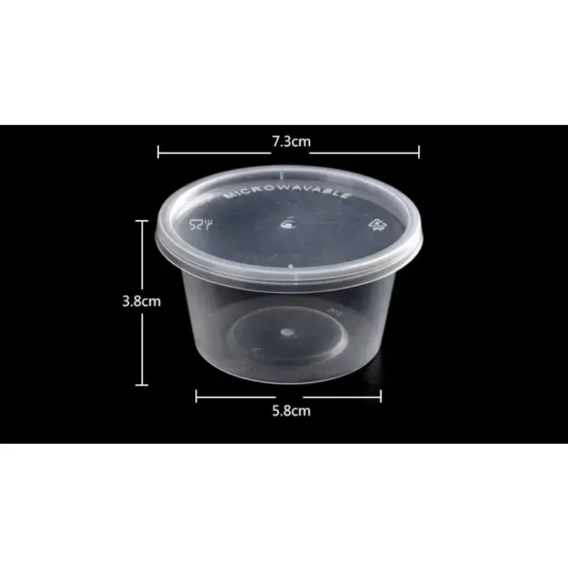 100pcs/lot -7.3cm*5.5cm*4cm 100ml 4oz Food grade PP seasoning cup Disposable tasting cup Salad sauce Take-out Storage box