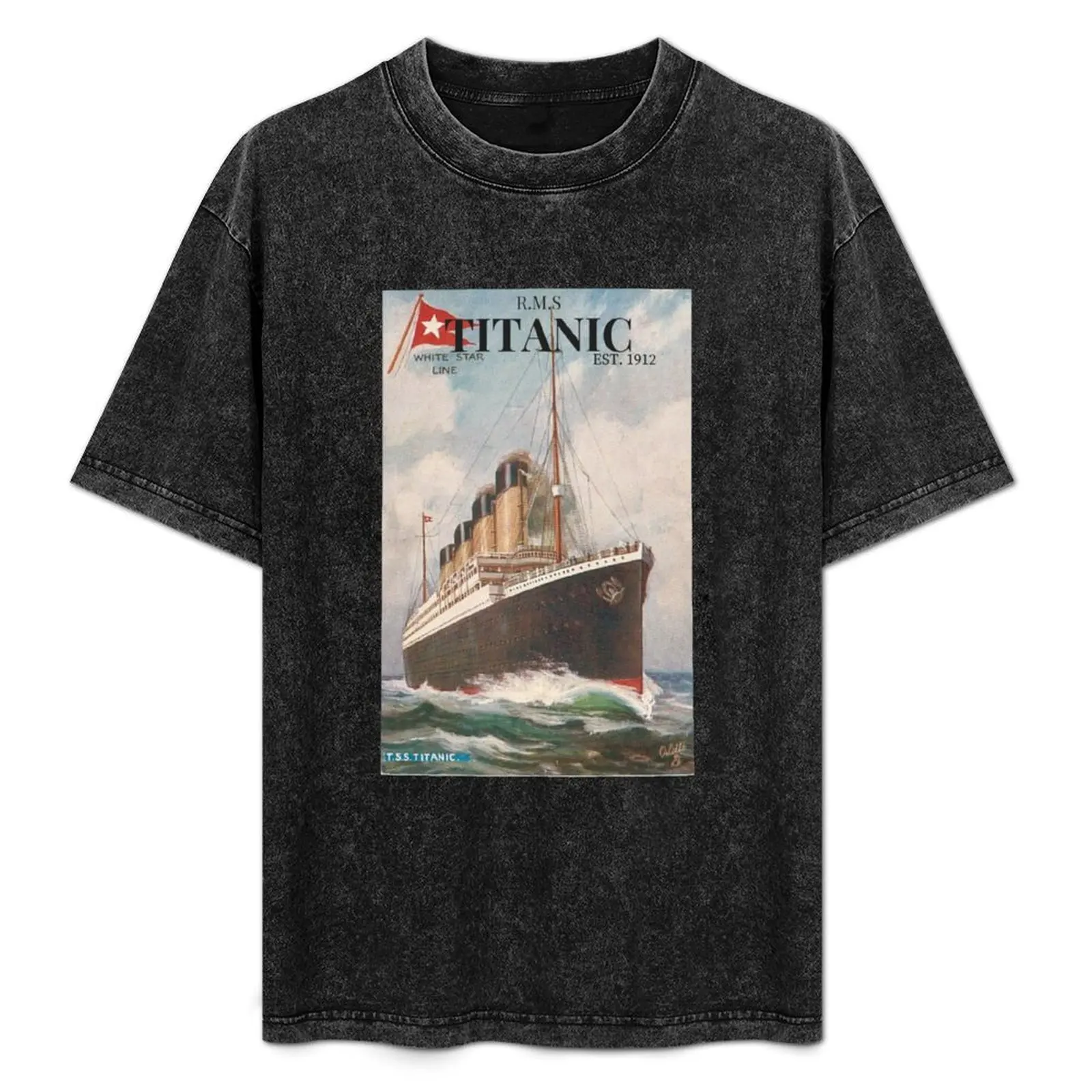 ヴィンテージ-タイタニック-tシャツ-ワークカジュアル-ルーズフィット-tシャツ
