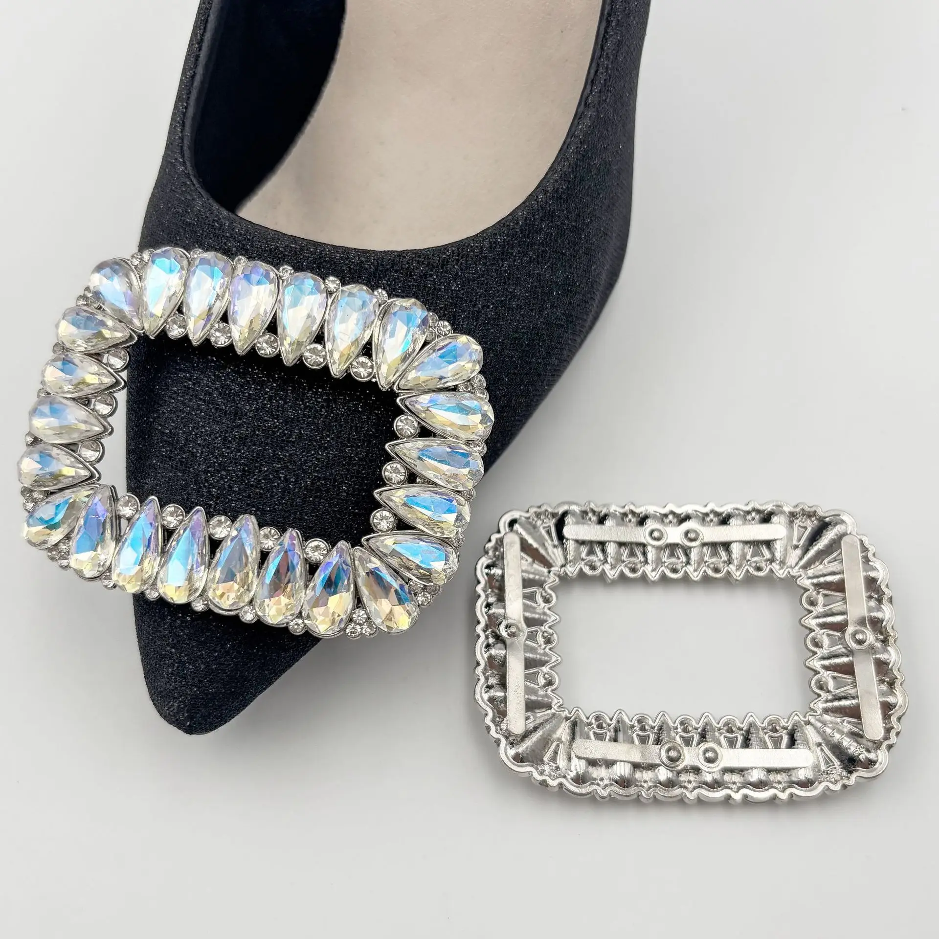 【10pair】wholesale Pins for heels charms for high heel Metal rhinestone shoe accessories shoe charms Decoration DIY ornament