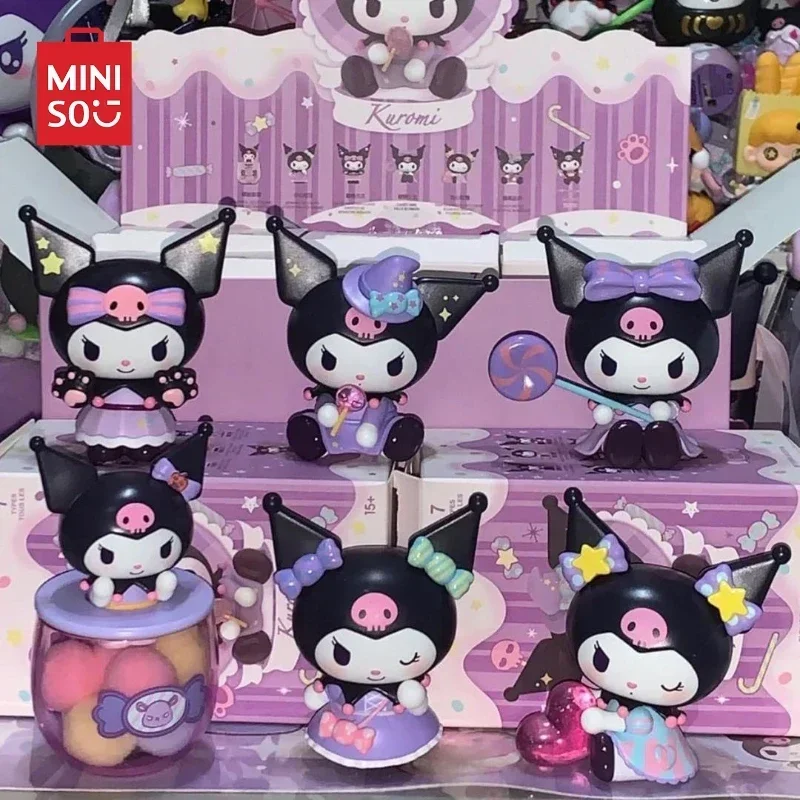 MINISO Sanrio Blind Box Kuromi Trick or Treat Series Mystery Box Kawaii Model Collectible Childrens Toy Gift Genuine Products