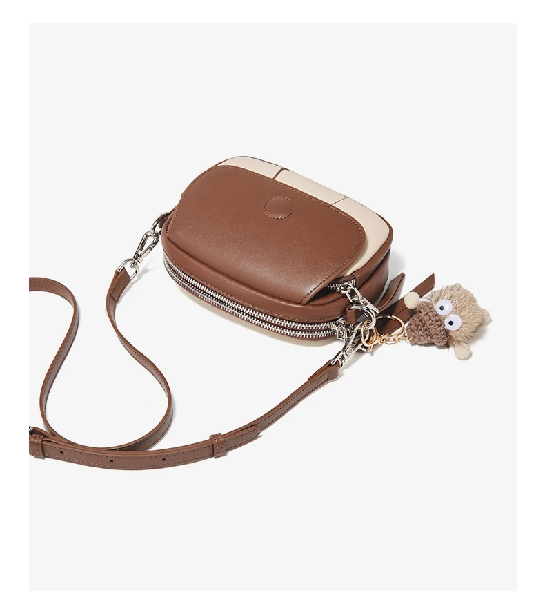 FOXER Damen Umhängetasche aus Spaltleder 2026 Neue Schultertasche Geldbörse Weibliche Mode Handytasche mit Zubehör – Detail 17