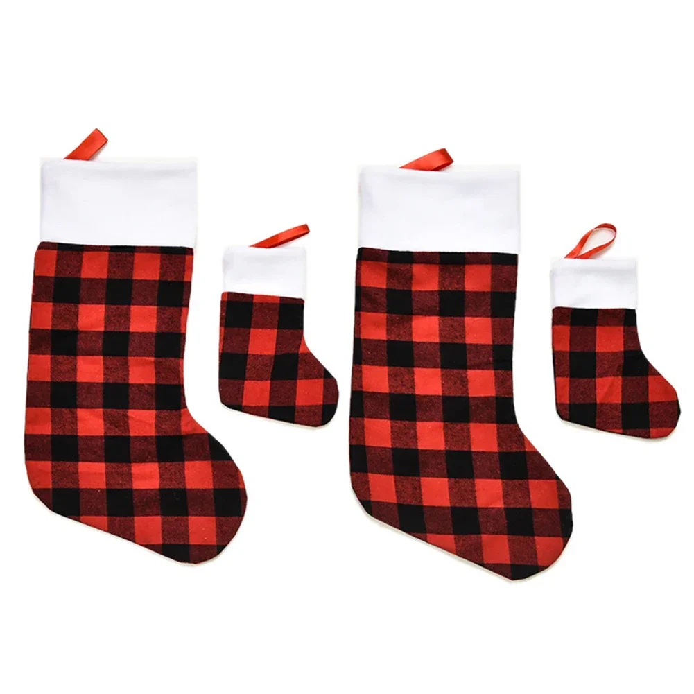 Fireplace Ornaments Plaid Christmas Decor Festive Home Ambiance Home And Commercial Use Classic Christmas Style