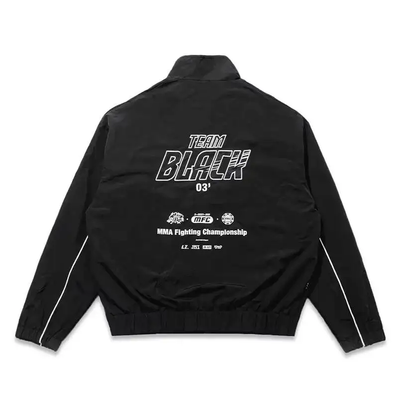 Unisex Korean Jinx Team Black Windbreaker Jacket Men /Women Sports Couple Coat Loose Track Activewear Y2K Clothes 2026