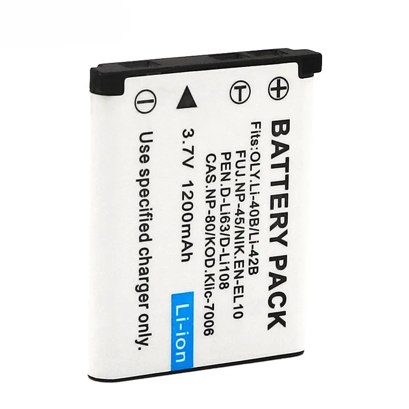 NP80 Battery 3.7V 1200mAh Rechargeable Batteries and Chargers for Casio EX-ZS5 150 Z33 Z88 H50 H60 NP-80 Camera Battery