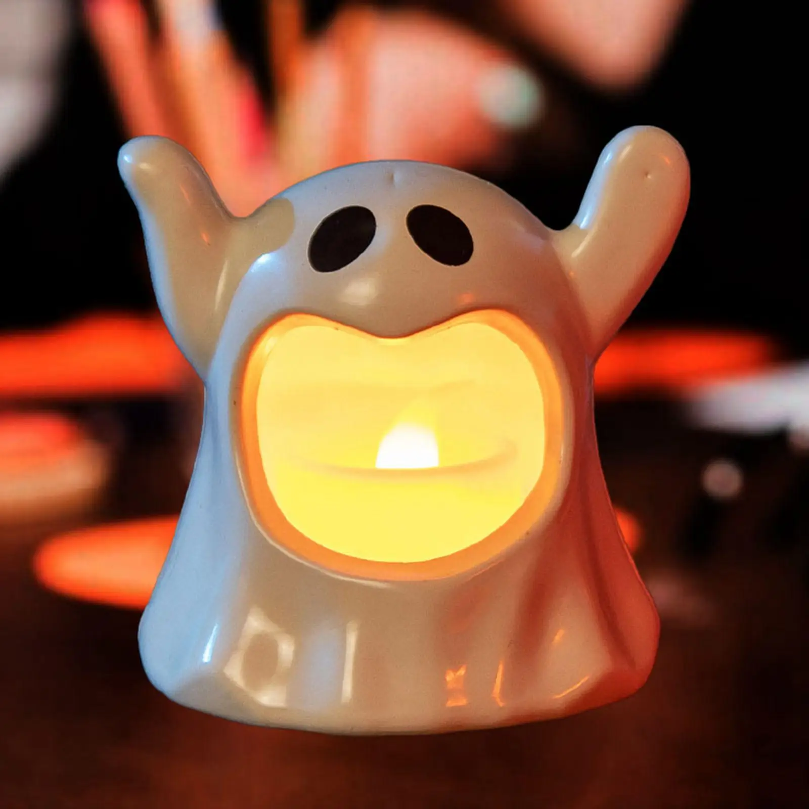 Halloween Flameless Candle Halloween Light Cute Portable Flickering Candle