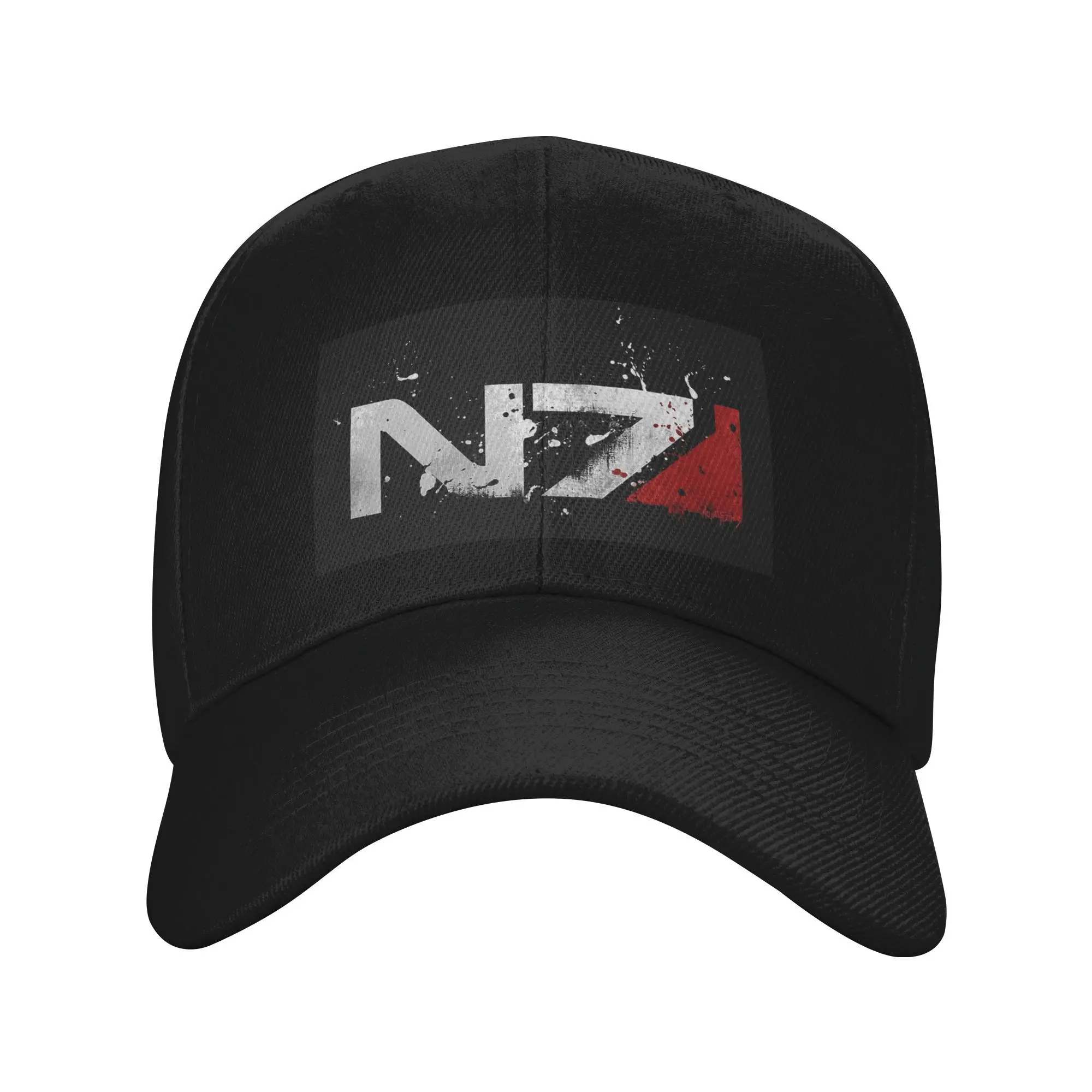 Mass Effect Distressed N7 야구 모자 스냅백 패션 야구 모자 통기성 캐주얼 카스켓 남성용 및 여성용 야외용