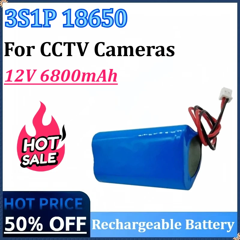 

NewP 18650 12V 6800mAh Hight Quality Lithium Battery Pack with 5A BMS for CCTV Cameras Li-Ion Backup Power High-Capacity