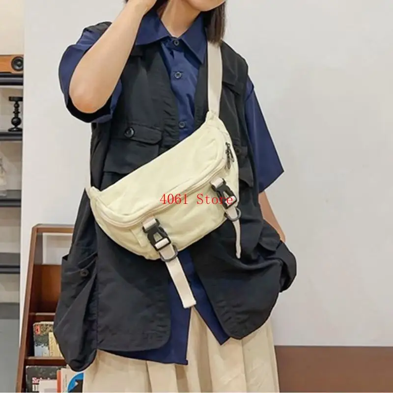 Practical Canvas Shoulder Bag For Outdoors Adjustable Strap Crossbody Bags Chest Pack Shopping Bag
