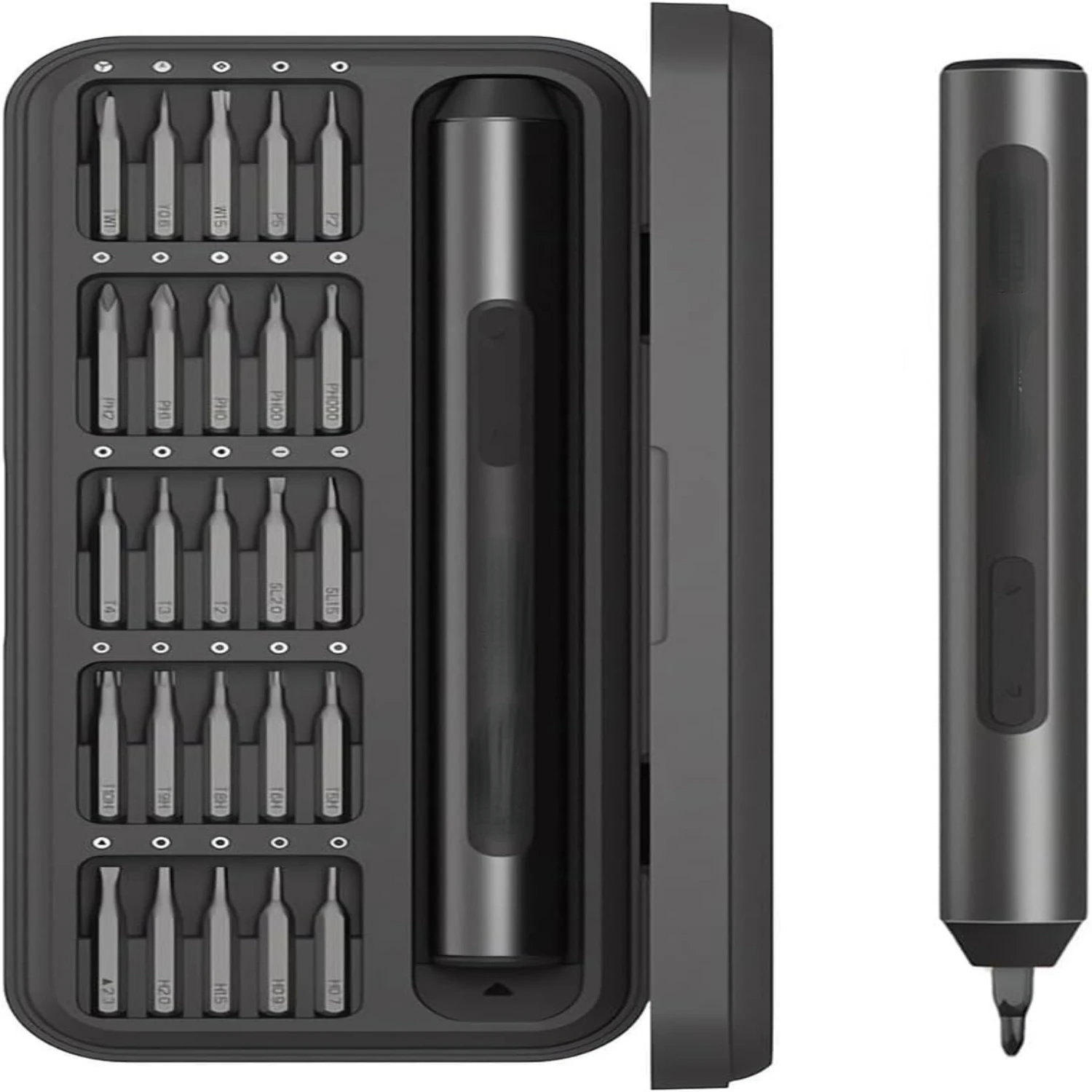 

Compact Rechargeable Precision Screwdriver Set - 26 in 1 Mini Screwdriver Kit with 25 S2 Bits, Portable 3.7V Small Screwdriver f