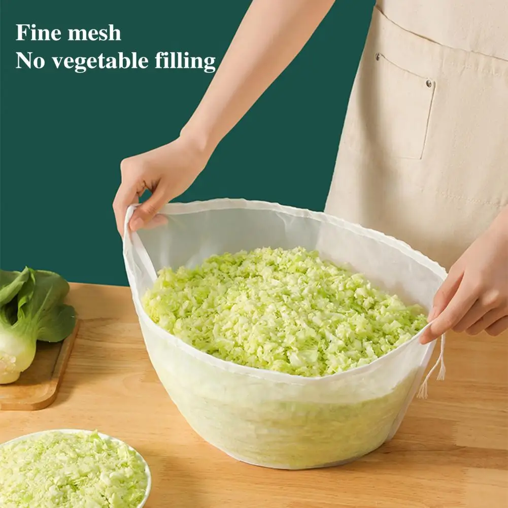 3Pcs Mesh Cheesecloth Bags for Nut Milk Soy Milk Reusable Straining Bags Dumpling Fillings Unbleached Cloth Strainer