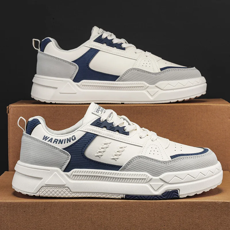 Low Cut Men Commuter Casual Sneakers Wear Resistant Rubber Sole Simple Solid Tone Breathable Daily All Match Footwear