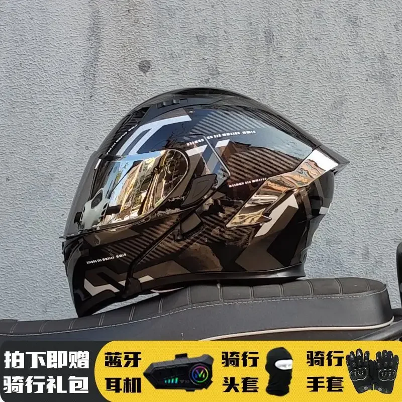 

Motorcycle Helmet Full Face Racing Motorbike Helmet with Double Sun Visor Women Man Flip Up Moto Helmets Capacete De Moto