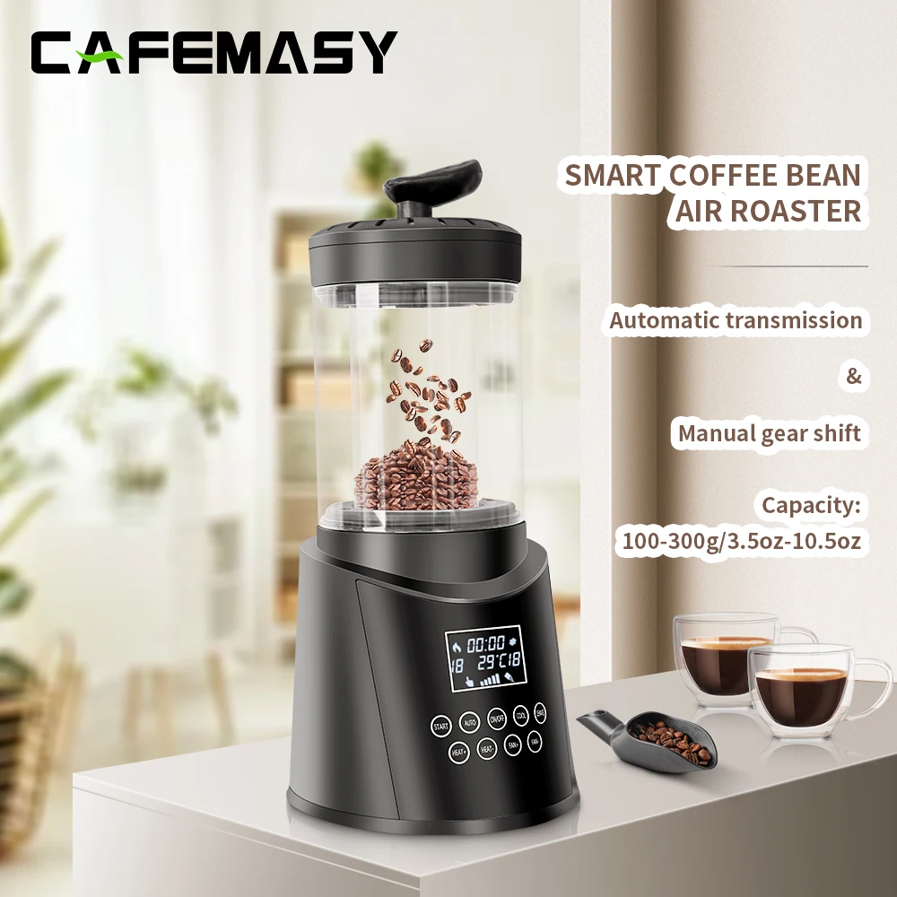 

CAFEMASY New 300g Smart Coffee Bean Air Roaster Auto & Manual Modes Coffee Roasting Machine With Digital Display For Mago Maga