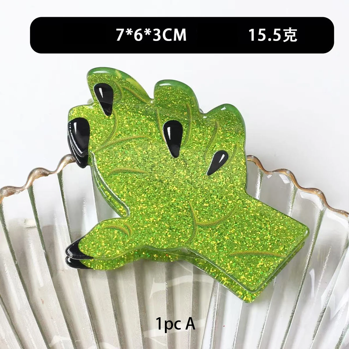 1 Stück Halloween-Haarspange, gruselige Cartoon-Magie-Buch-Clip, Teufel-Geist-Schädel-Klauen-Clip, Herz-Haar-Accessoire – Detail 4