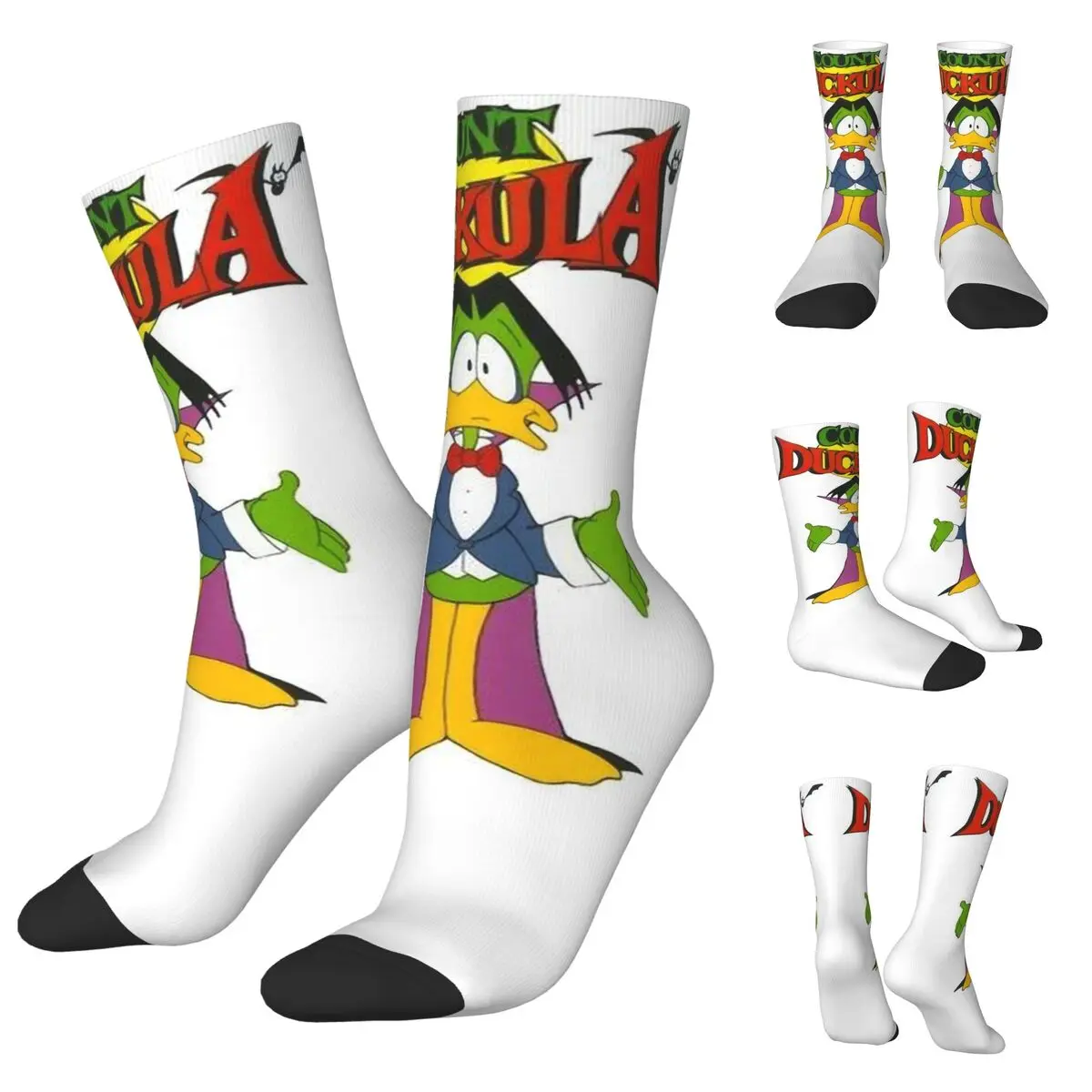 

Count Duckula Vampire Lord The Castle Straight Unisex Socks,Outdoor 3D Print Happy Socks Street Style Crazy Sock