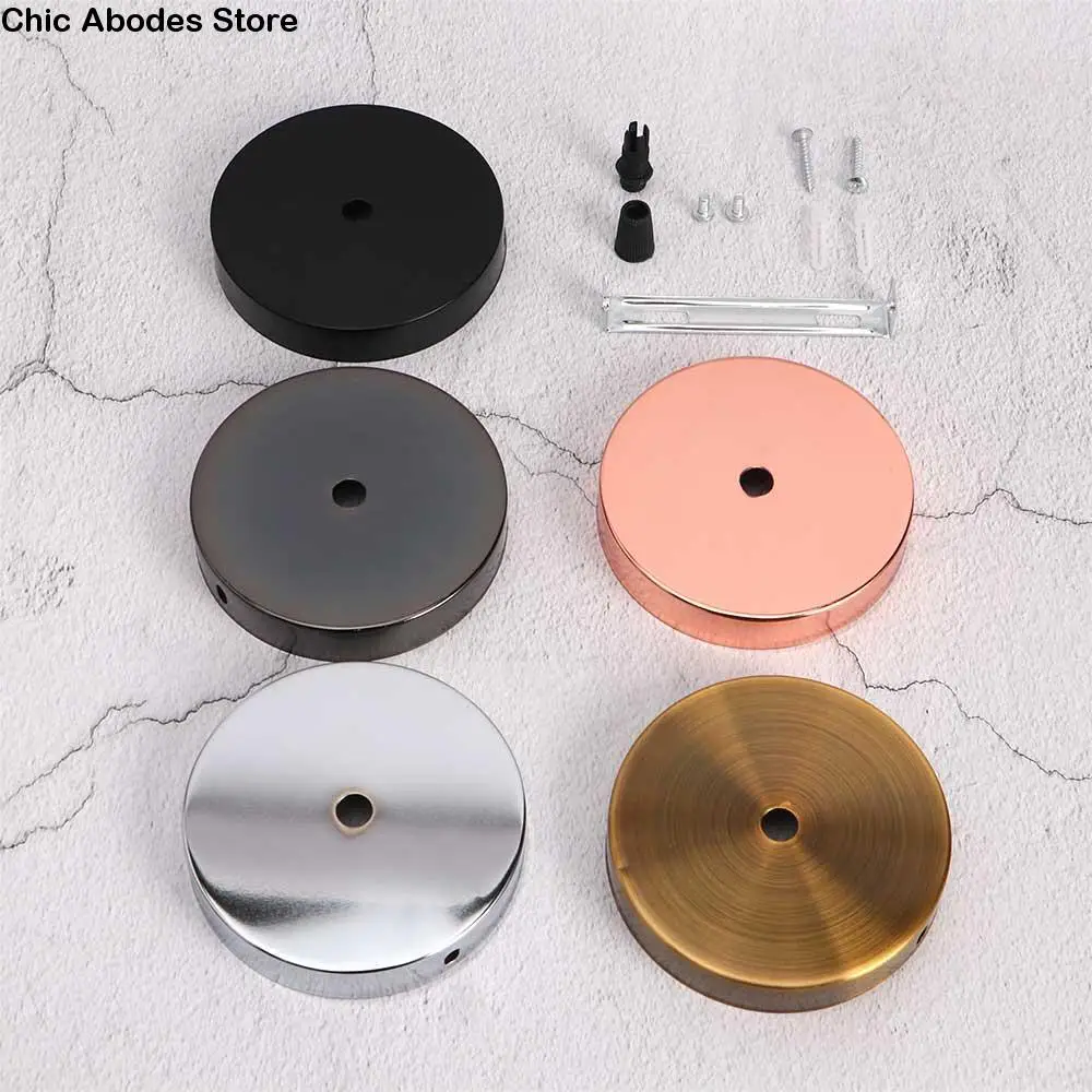 

Metal Round Lighting Fitting Decoration Home Pendant Lamp Holder Lamp Base Holder Pendant Light Accessories Ceiling Base Plate