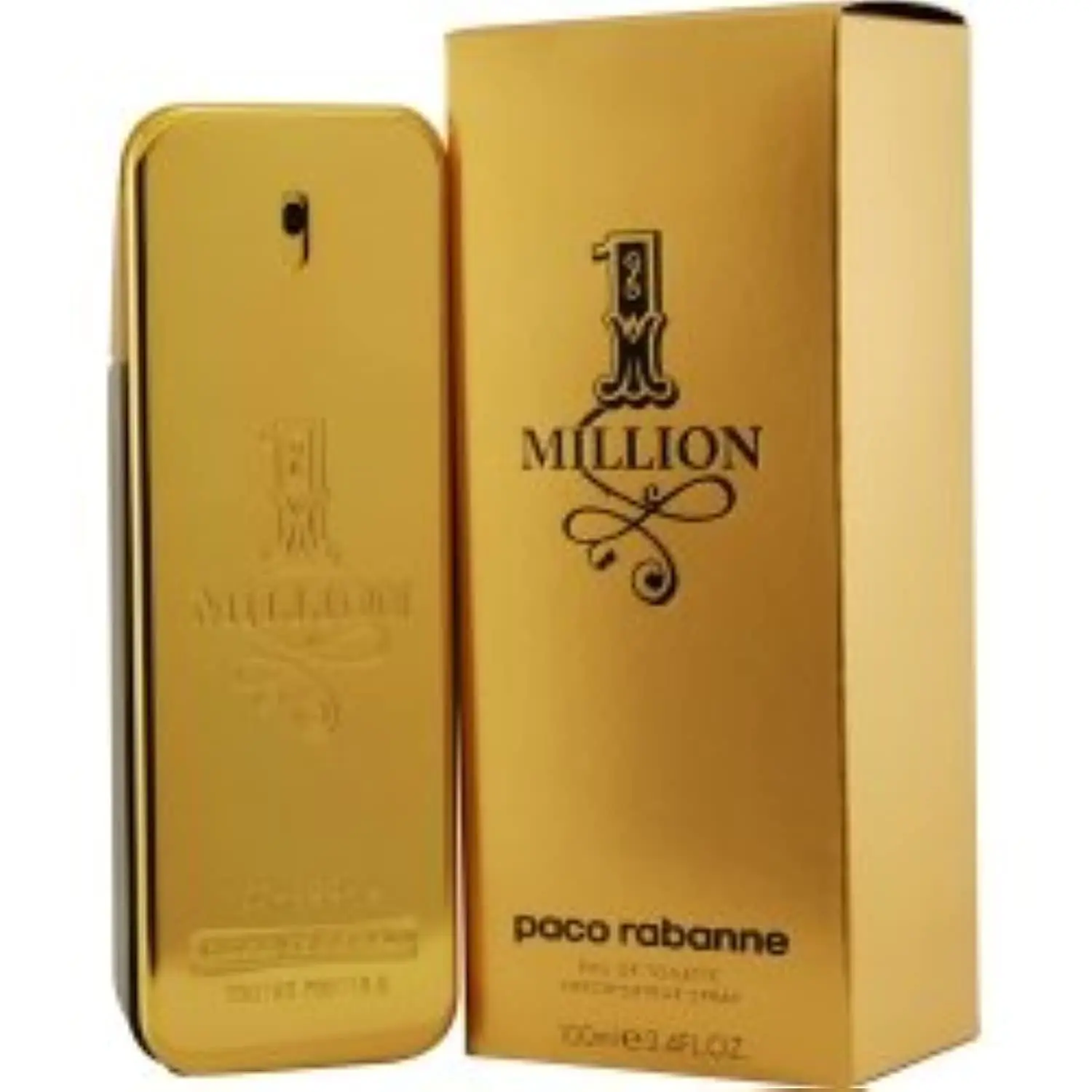 1 millón de Paco Rabanne para colonia de hombre Eau De Toilette TESTER 3.4 oz Regalo de fragancia de larga duración Nuevo en caja EE. UU.
