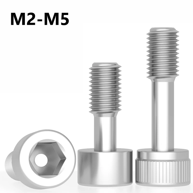 5~20Pcs 304 Stainless Steel Hex Socket Cap Head Captive Screw M2 M2.5 M3 M4 M5 Cylindrical Head Half Thread Anti-Loosening Bolts