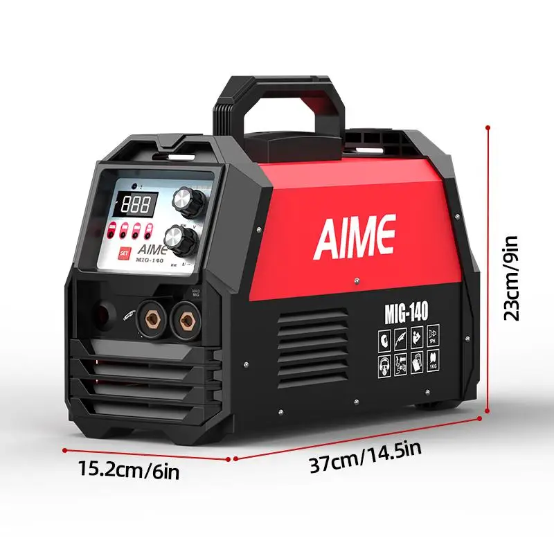 Многопроцессный сварочный аппарат 165А, MIG с флюсовым сердечником, Газовый MIG, Подъемная TIG, Стержневая сварка, Светодиодный дисплей, Синхроническое управление, Двойное напряжение