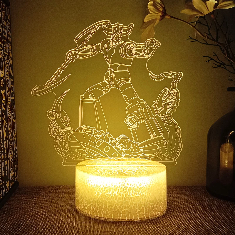 UFO Robo Grendizer Goldorak Anime Table Led Lamp For Bedroom Manga Figure Bedside Night Lights Children's Christmas Gift